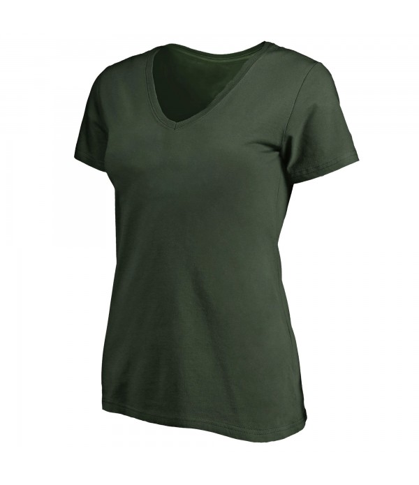 Women's Green Any Name & Number Logo Personalized T-Shirt