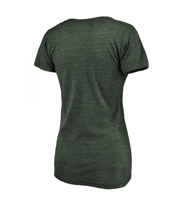 Women's Green Personalized Flanker Tri-Blend T-Shirt