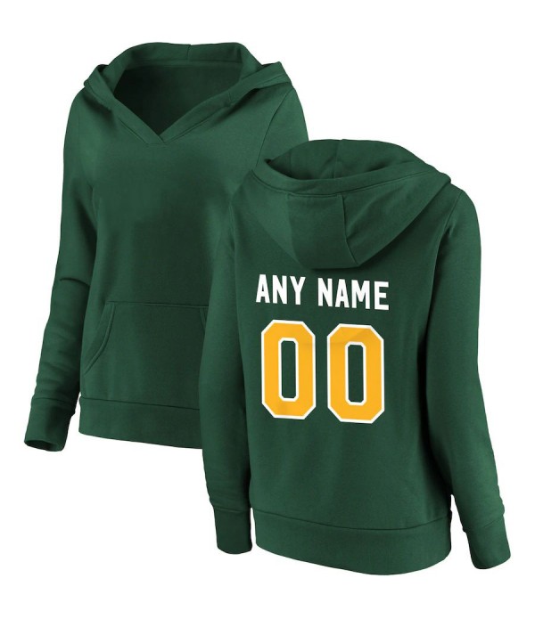 Women's Green Personalized Playmaker Long Sleeve V...