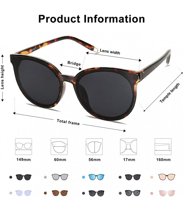 Fashion Round Sunglasses for Women Men Oversized Vintage Shades