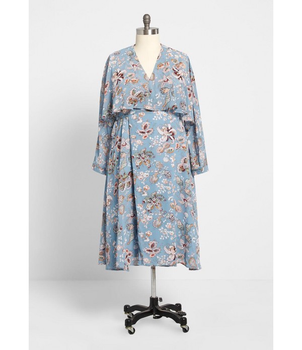What's Blooming? Wrap Dress - Plus Size
