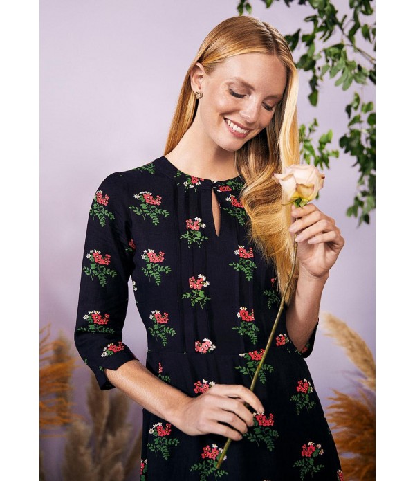 A Floral Folklore Midi Dress
