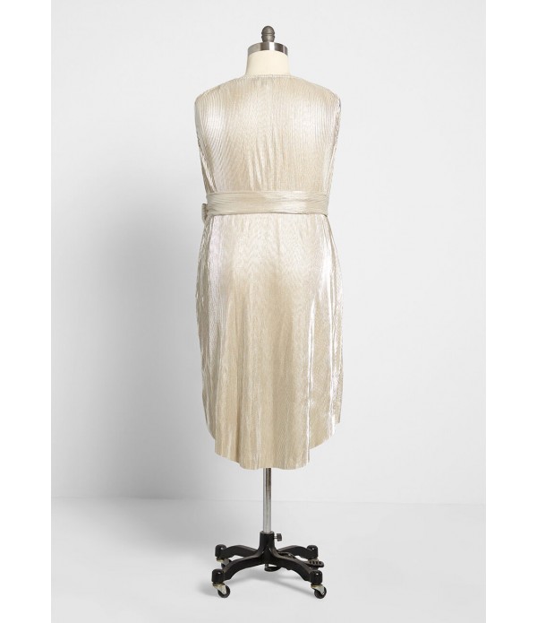 Greatest Glitz Faux-Wrap Dress - Plus Size