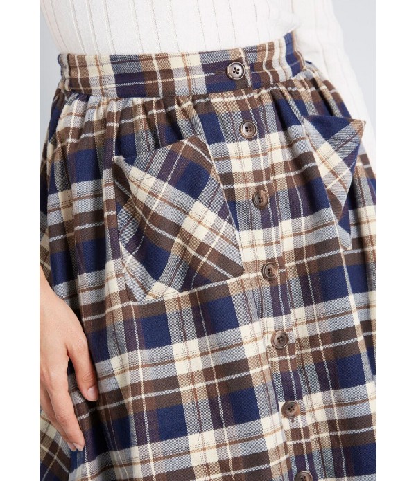 Encouraging Outlook Flannel Skirt