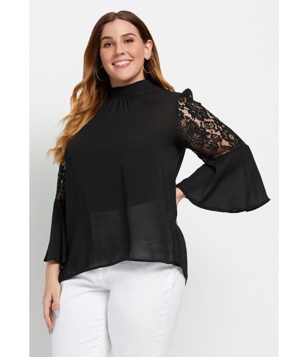 Miss Fab Bell Sleeve Blouse - Plus Size