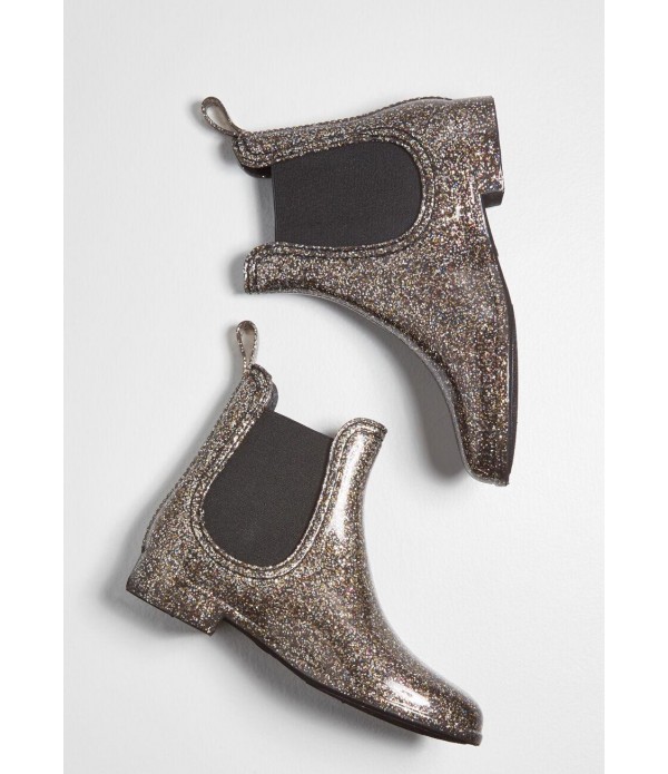 Glitz Raining, Glitz Pouring Rain Boot in Steel