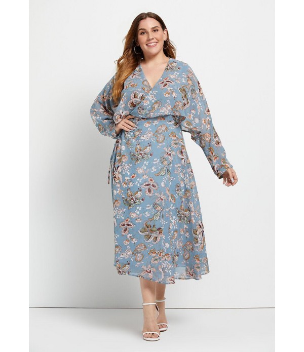 What's Blooming? Wrap Dress - Plus Size