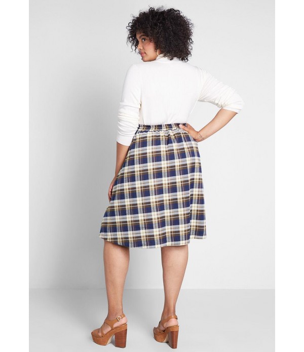 Encouraging Outlook Flannel Skirt
