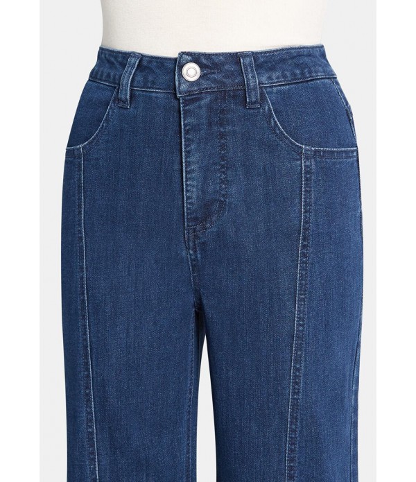 Good Day Sunshine Seamed Wide-Leg Jeans