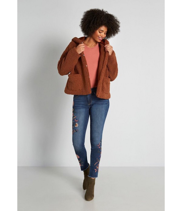 Fantastical Botanical Embroidered Skinny Jeans