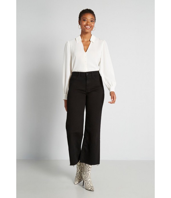 ICN Cropped Wide-Leg Jeans