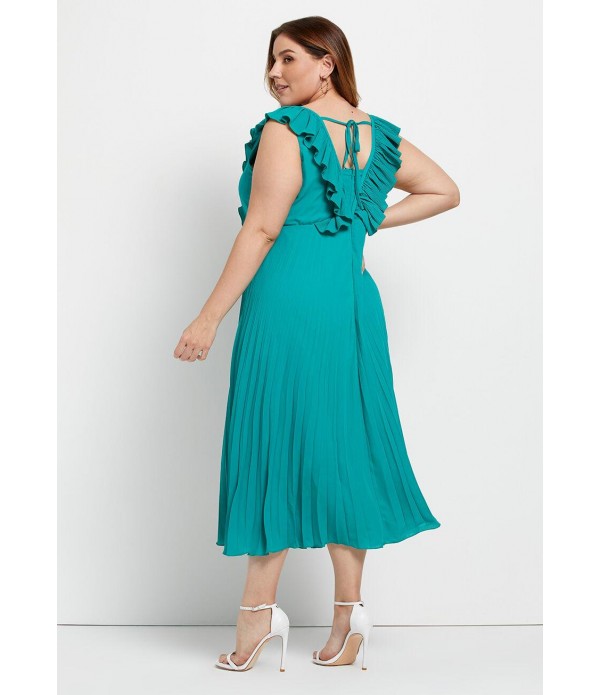 Frills and Thrills Midi Dress - Plus Size