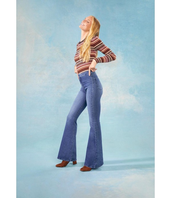 More to Flare High-Rise Jeans