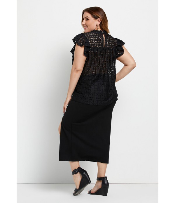 A Night Out Crochet Tunic - Plus Size