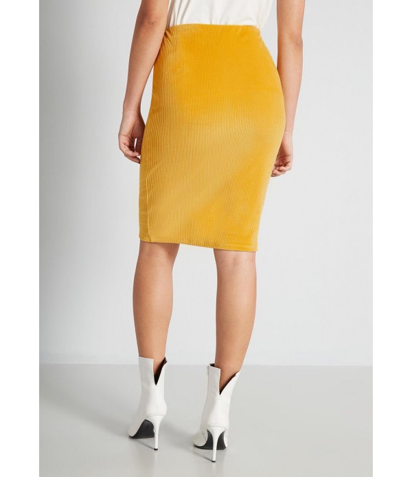 Courteous Corduroy Pencil Skirt