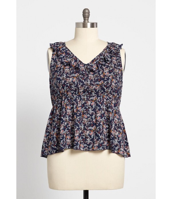 ModCloth x Tea With Lemon Peplum Tunic - Plus Size