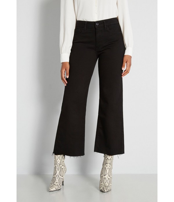 ICN Cropped Wide-Leg Jeans