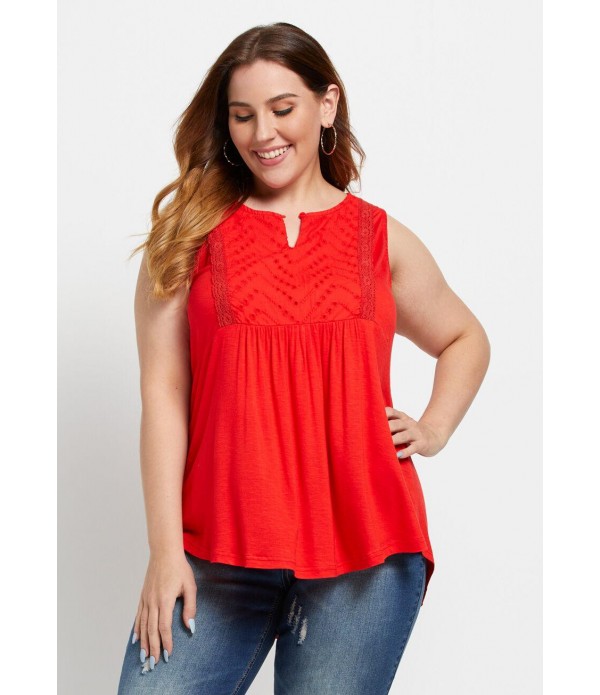 ModCloth x Tea With Lemon Eyelet Bib Tunic - Plus ...