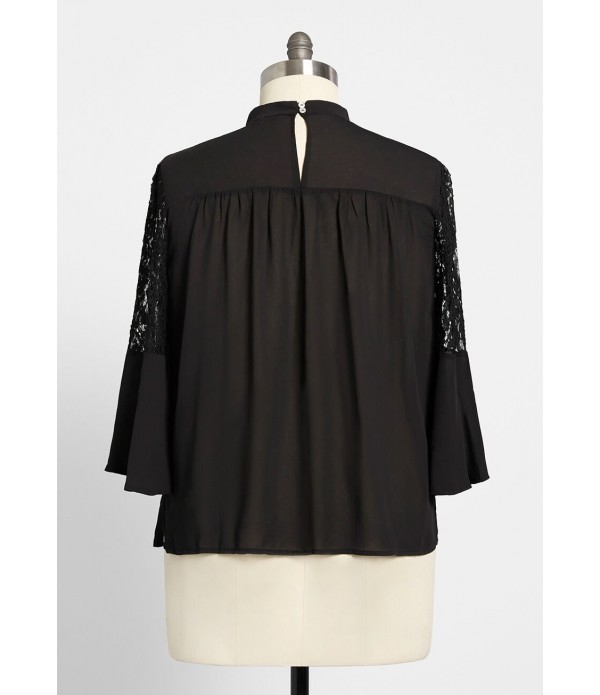 Miss Fab Bell Sleeve Blouse - Plus Size