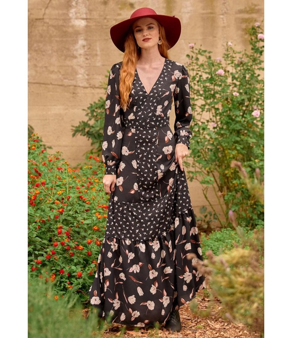 A Day Around the Cottage Maxi Dress