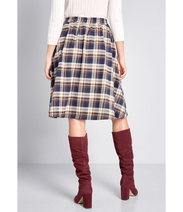 Encouraging Outlook Flannel Skirt
