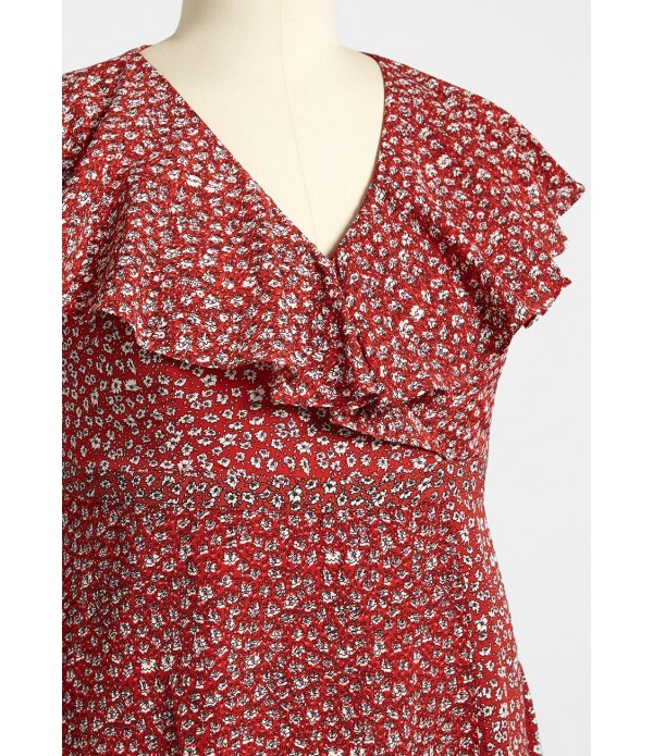 Sprout About Faux-Wrap Dress - Plus Size