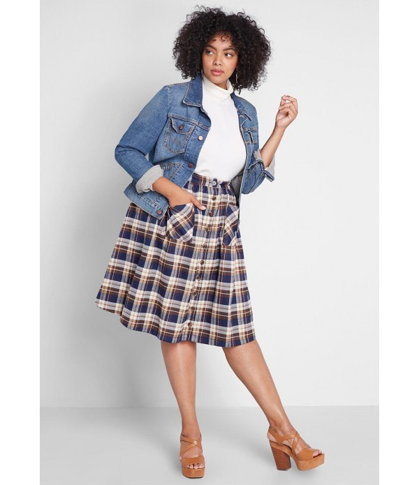 Encouraging Outlook Flannel Skirt