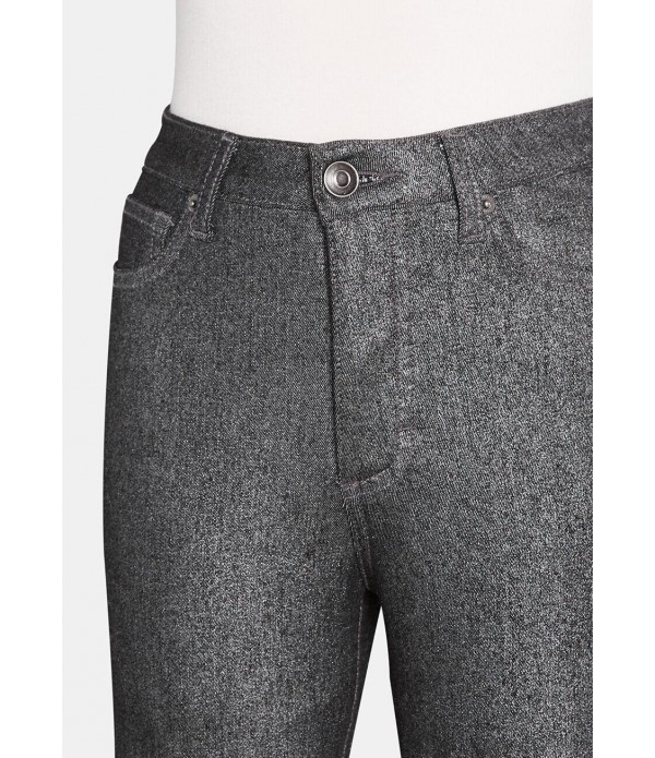 Metal Dipped and Dapper Skinny Jeans in Silver