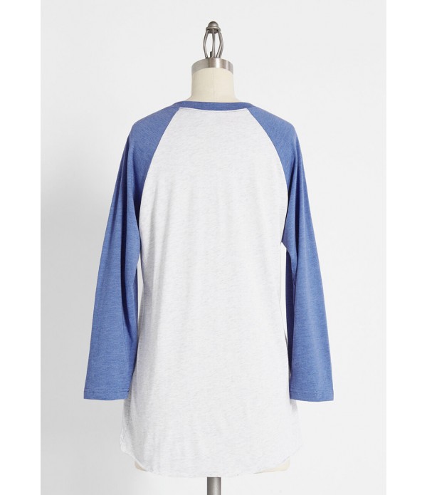To the Beach Shark Graphic Raglan Tee
