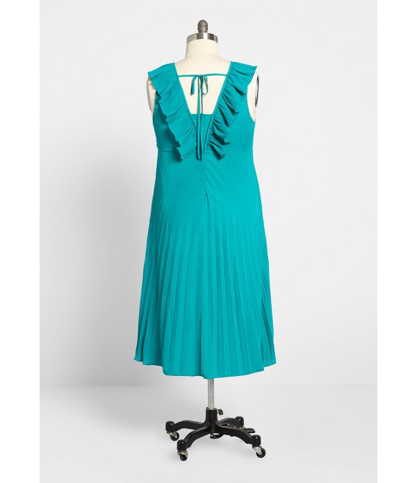 Frills and Thrills Midi Dress - Plus Size