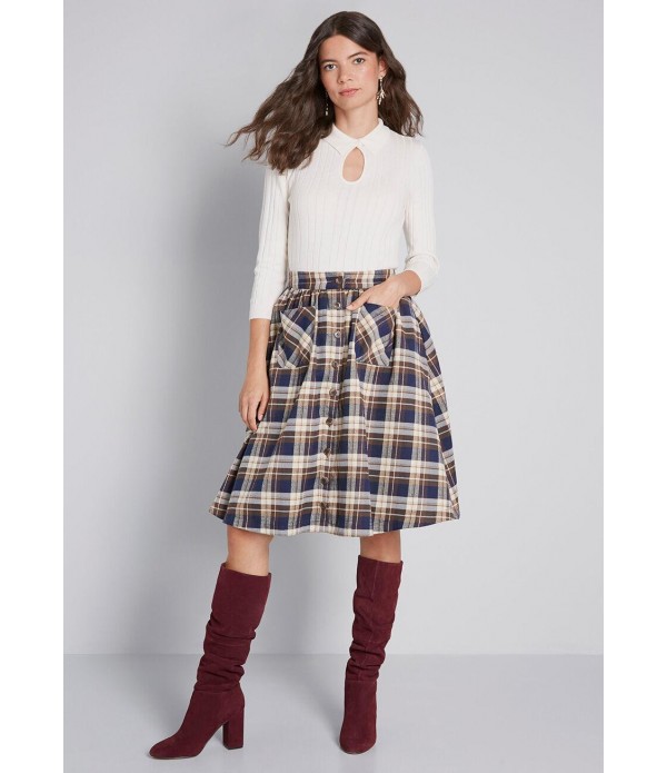 Encouraging Outlook Flannel Skirt